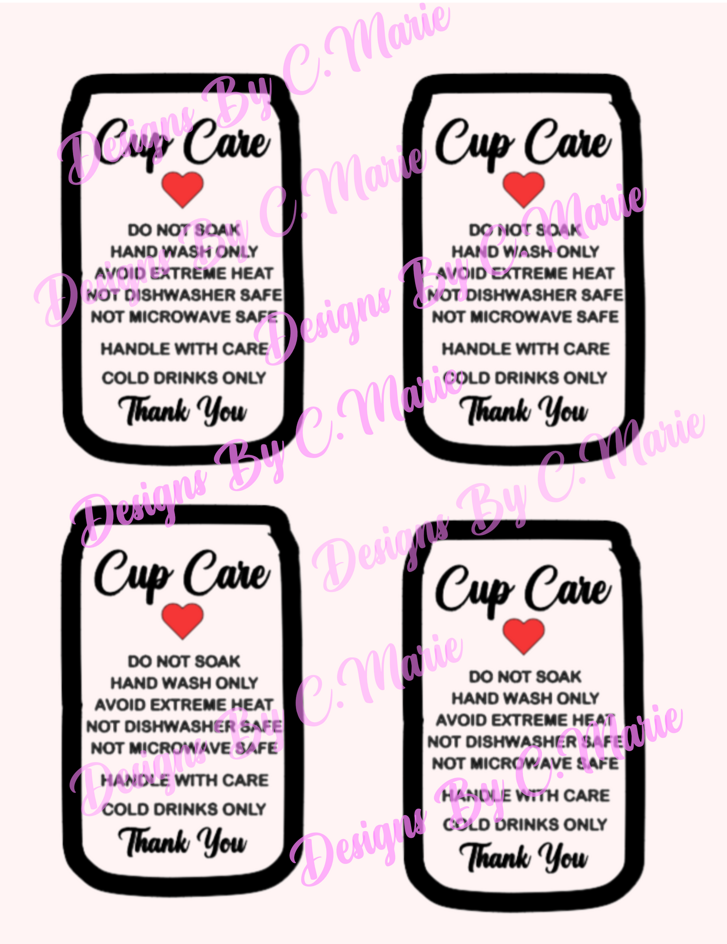 Glass Can Care Card