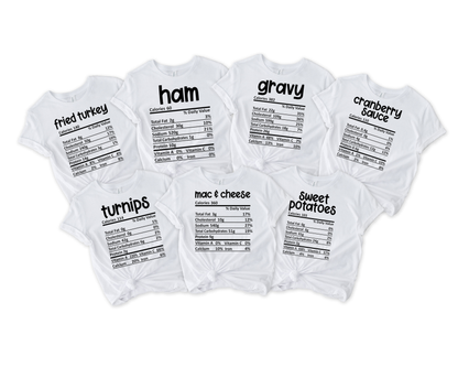 Holiday Nutrition Facts Shirt