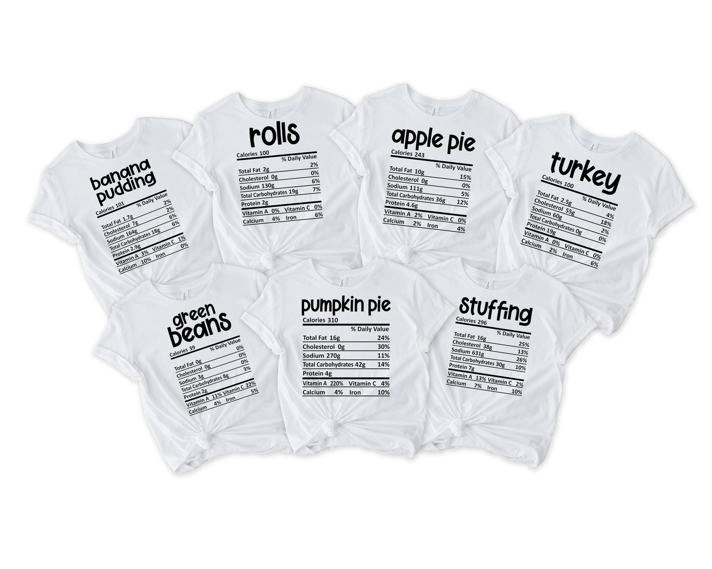 Holiday Nutrition Facts Shirt