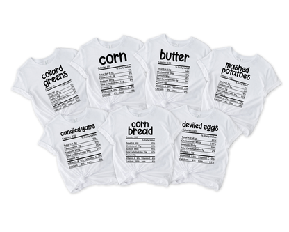 Holiday Nutrition Facts Shirt